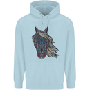 A Tribal Horse Equestrian Childrens Kids Hoodie Light Blue