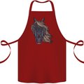 A Tribal Horse Equestrian Cotton Apron 100% Organic Maroon