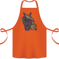 A Tribal Horse Equestrian Cotton Apron 100% Organic Orange
