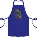 A Tribal Horse Equestrian Cotton Apron 100% Organic Royal Blue