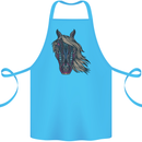 A Tribal Horse Equestrian Cotton Apron 100% Organic Turquoise