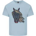 A Tribal Horse Equestrian Kids T-Shirt Childrens Light Blue