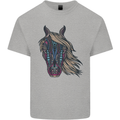 A Tribal Horse Equestrian Kids T-Shirt Childrens Sports Grey