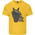 A Tribal Horse Equestrian Kids T-Shirt Childrens Yellow