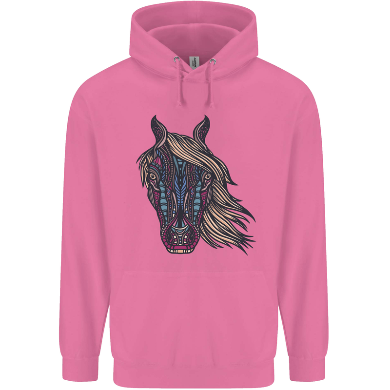 A Tribal Horse Equestrian Mens 80% Cotton Hoodie Azelea