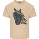 A Tribal Horse Equestrian Mens Cotton T-Shirt Tee Top Sand