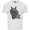 A Tribal Horse Equestrian Mens Cotton T-Shirt Tee Top White