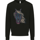 A Tribal Horse Equestrian Mens Sweatshirt Jumper Black
