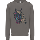 A Tribal Horse Equestrian Mens Sweatshirt Jumper Charcoal