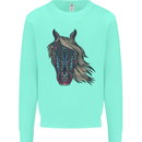A Tribal Horse Equestrian Mens Sweatshirt Jumper Peppermint