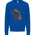 A Tribal Horse Equestrian Mens Sweatshirt Jumper Royal Blue