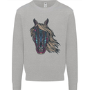 A Tribal Horse Equestrian Mens Sweatshirt Jumper Sports Grey