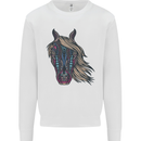 A Tribal Horse Equestrian Mens Sweatshirt Jumper White