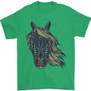 A Tribal Horse Equestrian Mens T-Shirt 100% Cotton Irish Green