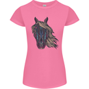 A Tribal Horse Equestrian Womens Petite Cut T-Shirt Azalea