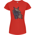 A Tribal Horse Equestrian Womens Petite Cut T-Shirt Red
