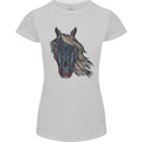 A Tribal Horse Equestrian Womens Petite Cut T-Shirt Sports Grey