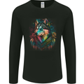 A Tribal Husky Dog Mens Long Sleeve T-Shirt Black
