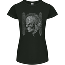 A Tribal Skull Celtic Womens Petite Cut T-Shirt Black
