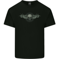A Tribal Skull With Wings Gothic Goth Rock Music Kids T-Shirt Childrens Black