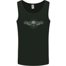 A Tribal Skull With Wings Gothic Goth Rock Music Mens Vest Tank Top Black