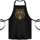 A Tribal Tiger Head Fantasy Cotton Apron 100% Organic Black