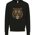 A Tribal Tiger Head Fantasy Mens Sweatshirt Jumper Black