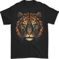 A Tribal Tiger Head Fantasy Mens T-Shirt 100% Cotton BLACK