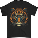 A Tribal Tiger Head Fantasy Mens T-Shirt 100% Cotton BLACK