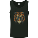 A Tribal Tiger Head Fantasy Mens Vest Tank Top Black