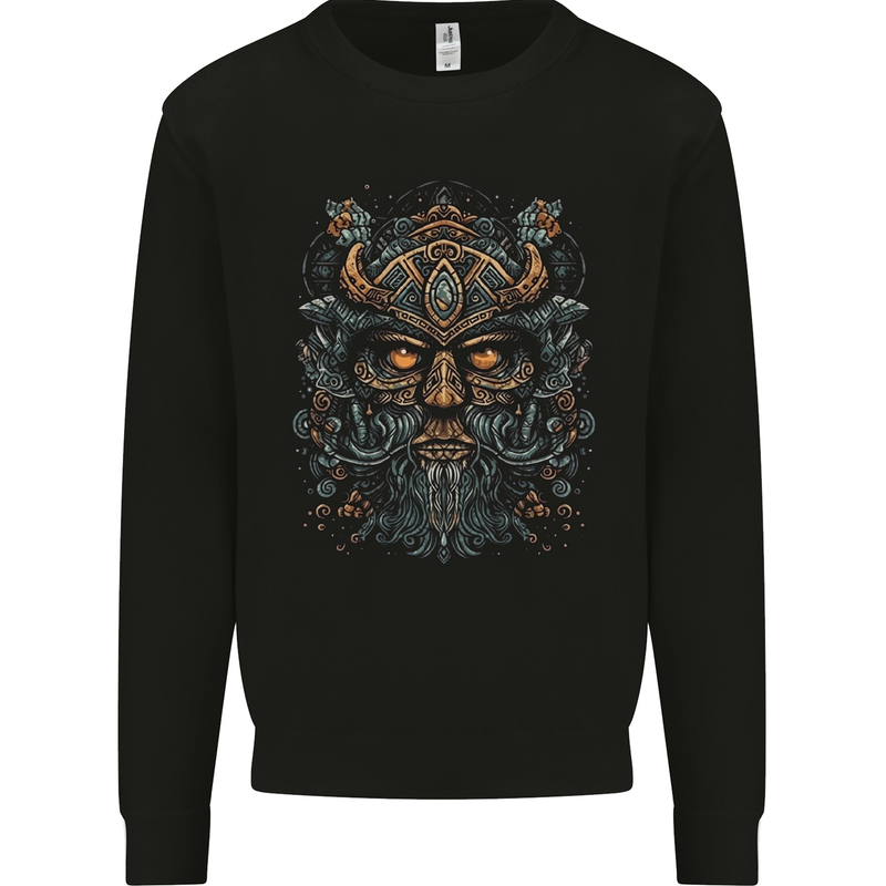 A Tribal Viking Pagan Celtic Warrior Mens Sweatshirt Jumper Black