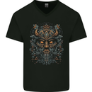 A Tribal Viking Pagan Celtic Warrior Mens V-Neck Cotton T-Shirt Black
