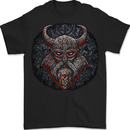 A Tribal Viking With Symbols Mens T-Shirt 100% Cotton BLACK