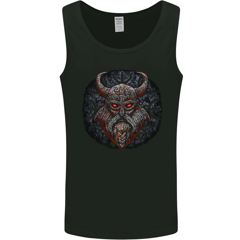 A Tribal Viking With Symbols Mens Vest Tank Top Black