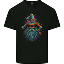 A Trippy Old Fantasy Wizard Kids T-Shirt Childrens Black
