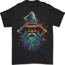 A Trippy Old Fantasy Wizard Mens T-Shirt 100% Cotton BLACK
