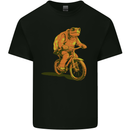 A Turtle Riding a Bicycle Cycling Cyclist Bike Kids T-Shirt Childrens Black