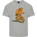 A Turtle Riding a Bicycle Cycling Cyclist Bike Kids T-Shirt Childrens Sports Grey