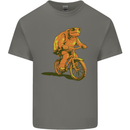 A Turtle Riding a Bicycle Cycling Cyclist Bike Mens Cotton T-Shirt Tee Top Charcoal