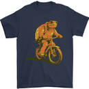 A Turtle Riding a Bicycle Cycling Cyclist Bike Mens T-Shirt 100% Cotton Navy Blue
