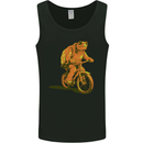 A Turtle Riding a Bicycle Cycling Cyclist Bike Mens Vest Tank Top Black