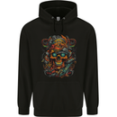 A Twisted FUBAR Skull Demon Pirate Mens 80% Cotton Hoodie Black