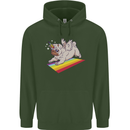 A Unicorn Pug Dog Childrens Kids Hoodie Forest Green