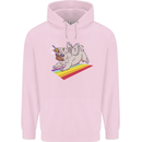 A Unicorn Pug Dog Childrens Kids Hoodie Light Pink