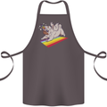 A Unicorn Pug Dog Cotton Apron 100% Organic Dark Grey