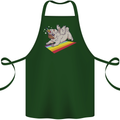 A Unicorn Pug Dog Cotton Apron 100% Organic Forest Green