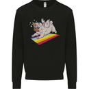 A Unicorn Pug Dog Kids Sweatshirt Jumper Black
