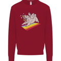 A Unicorn Pug Dog Kids Sweatshirt Jumper Red