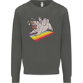 A Unicorn Pug Dog Kids Sweatshirt Jumper Storm Grey