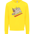 A Unicorn Pug Dog Kids Sweatshirt Jumper Yellow